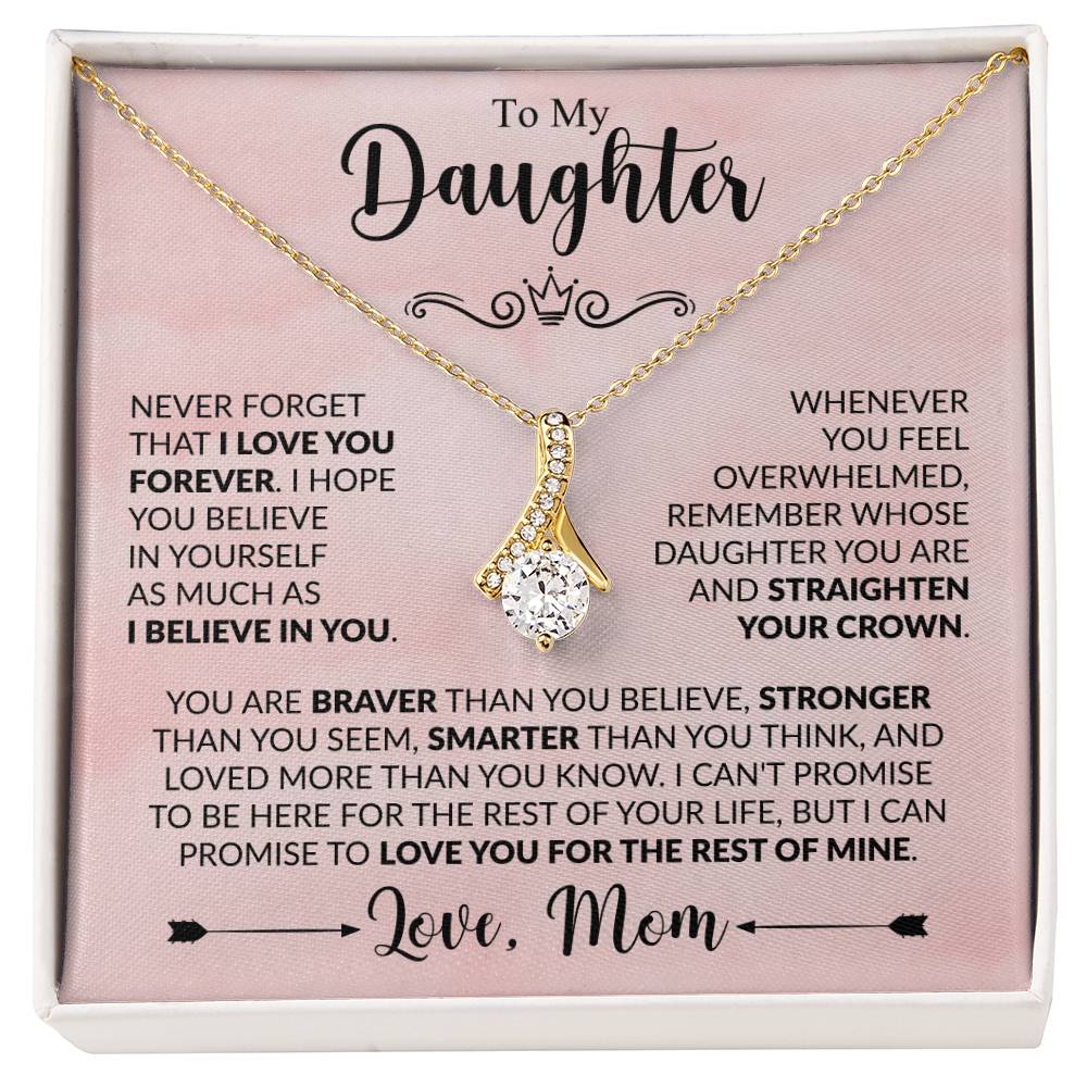 Gift for Daughter from Mom - Straighten Your Crown - Alluring Beauty Necklace