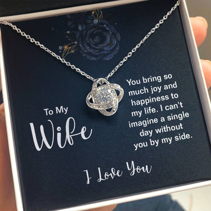 Wife Birthday Gift from Husband - Romantic Jewelry for Valentine’s Day & Anniversaries - Love Knot Necklace