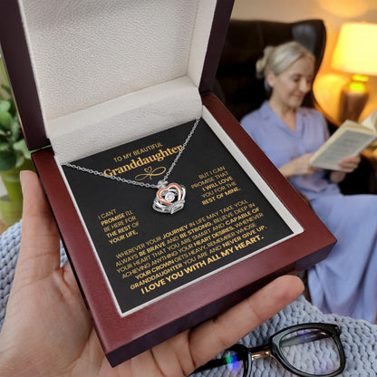 To My Granddaughter Necklace – Granddaughter Birthday & Graduation Jewelry Surprise – Crown Pendant Necklace