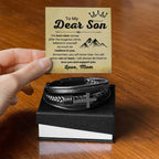 Gift for Son – Mom Edition – Birthday, Graduation – Men’s Cross Bracelet