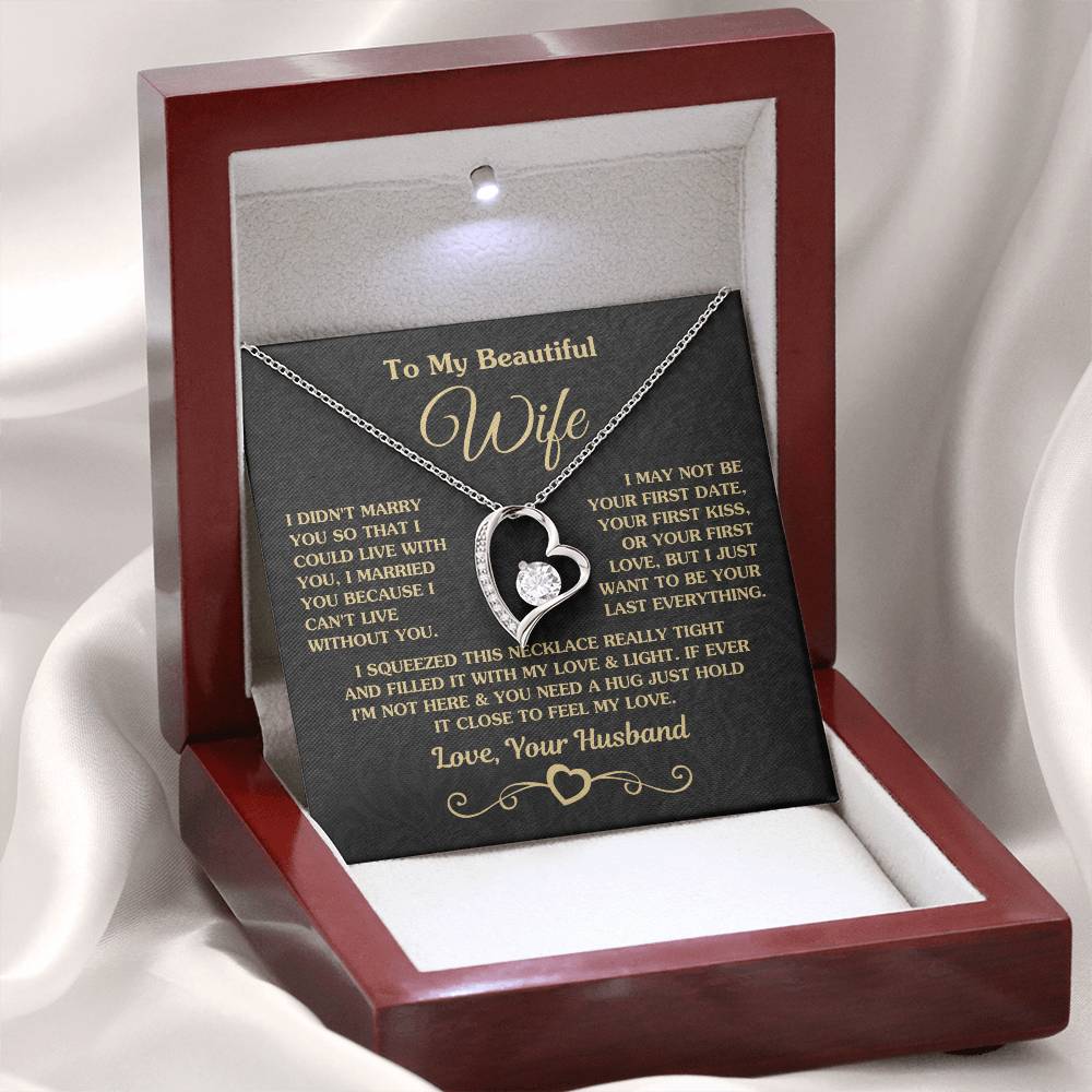 Best Gift for Wife from Husband - Emotional Love Jewelry for Birthday, Valentine’s Day, Anniversary & Christmas - Forever Love Necklace