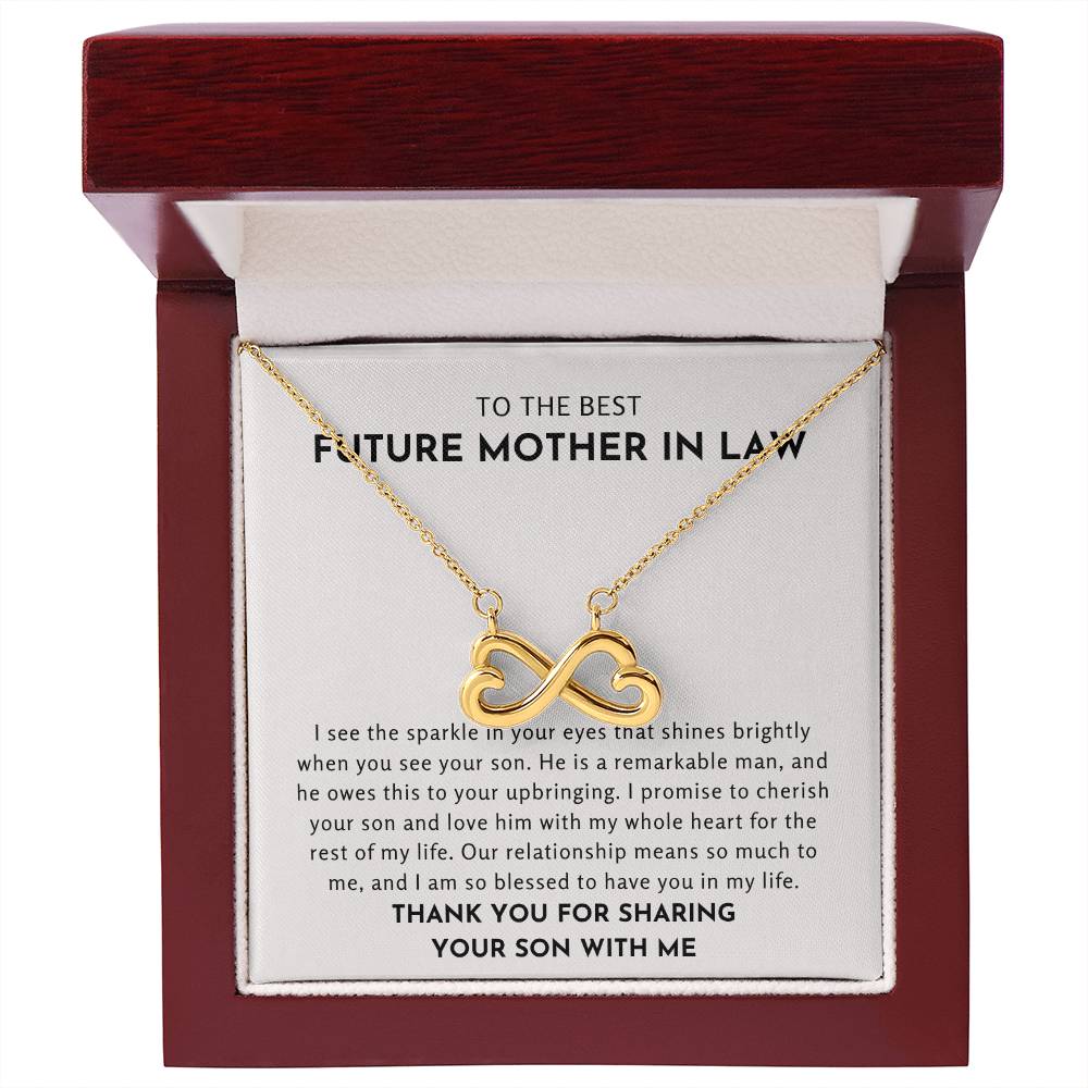 Future Mother In Law Gift - Thank You For Sharing Your Son With Me - Endless Love Necklace