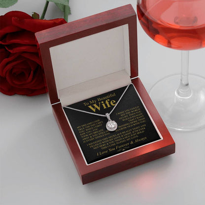 To My Wife Necklace - Husband to Wife Jewelry for Romantic Valentine’s Day, Birthday & Anniversary Gifts - Eternal Hope Necklace