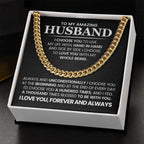Gift for Husband from Wife - I Choose You - Cuban Link Chain