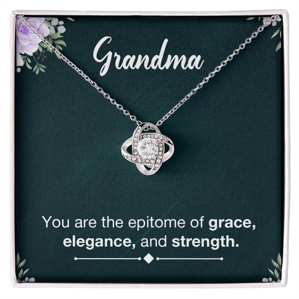 Grandma Necklace from Grandkids - Love Knot Necklace