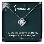 Grandma Necklace from Grandkids - Love Knot Necklace