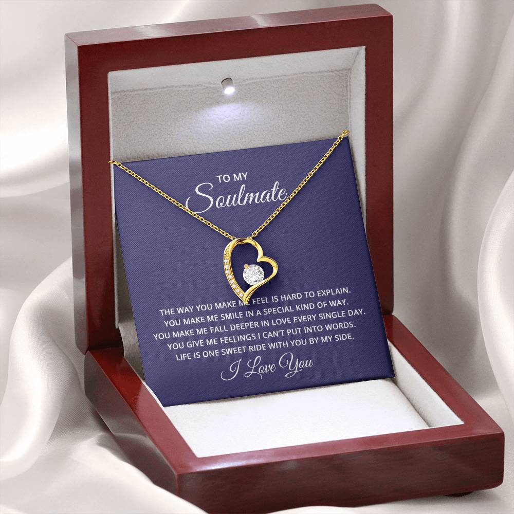 To My Soulmate Necklace - Best Gift for Soulmate for Valentine’s Day & Beyond - Forever Love Necklace