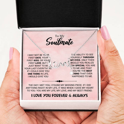 To My Beautiful Soulmate Necklace - Soulmate Gift Necklace for Romantic Gifting - Scripted Love Necklace