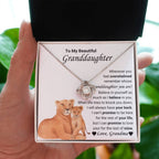 To My Granddaughter Necklace – Graduation & Christmas Gift from Grandma – Love Knot Necklace