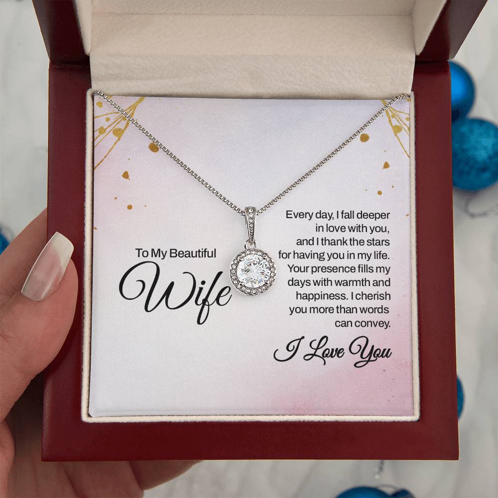 Thoughtful Gift for Wife - Emotional Jewelry from Husband for Anniversary, Birthday, Valentine’s Day & Holidays - Eternal Hope Necklace