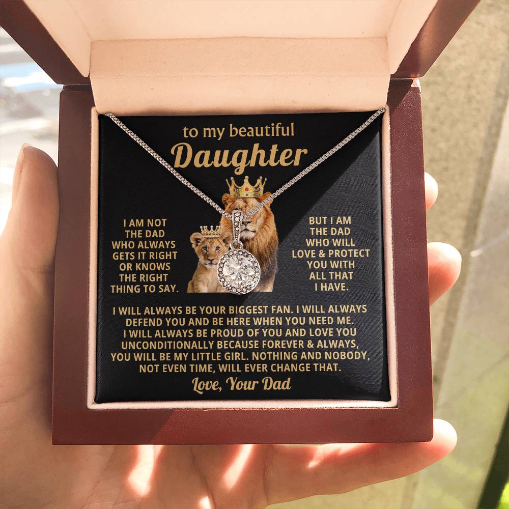 To My Daughter Necklace - Best Surprise Gift for Daughter from Dad for Graduation, Birthday & Christmas - Eternal Hope Necklace