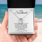 To My Sweetheart Necklace - Gift for Love on Valentine’s Day & Special Days - Lucky In Love Necklace