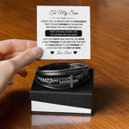 To My Son – Graduation, Christmas Gift from Dad – Men’s Cross Bracelet