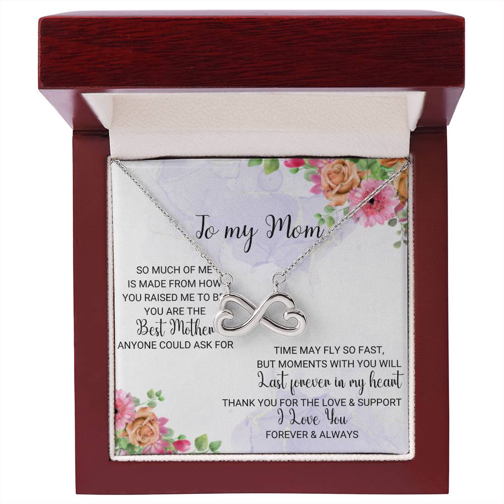To My Mom - Thank You For The Love & Support - Endless Love Necklace - Gift for Mom