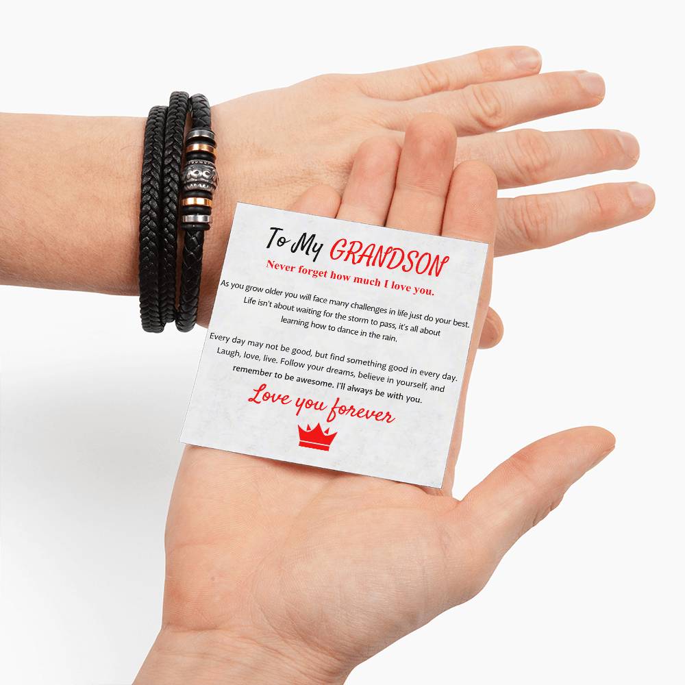 Holiday Gift for Grandson – Graduation, Birthday – Love You Forever Bracelet