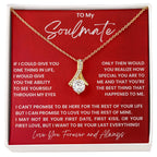 To My Soulmate Necklace - Soulmate Jewelry Gift for Valentine’s Day, Birthday & Romantic Celebrations - Alluring Beauty Necklace
