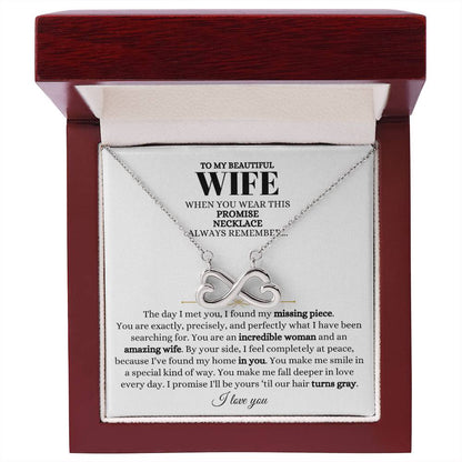 To My Wife Necklace - Romantic Christmas Gift from Husband with Love for Valentine’s Day & Anniversaries - Endless Love Necklace