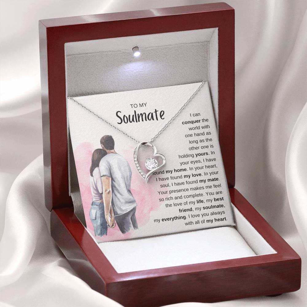 To My Soulmate Necklace - Unique Soulmate Gift for Her for Birthdays & Surprise Moments - Forever Love Necklace