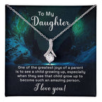 To My Daughter Necklace – Daughter Birthday & Graduation Jewelry Surprise – Alluring Beauty Necklace