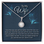 To My Wife Necklace - Loving Husband Gift, Meaningful Jewelry for Anniversary, Christmas & Valentine’s Day - Eternal Hope Necklace