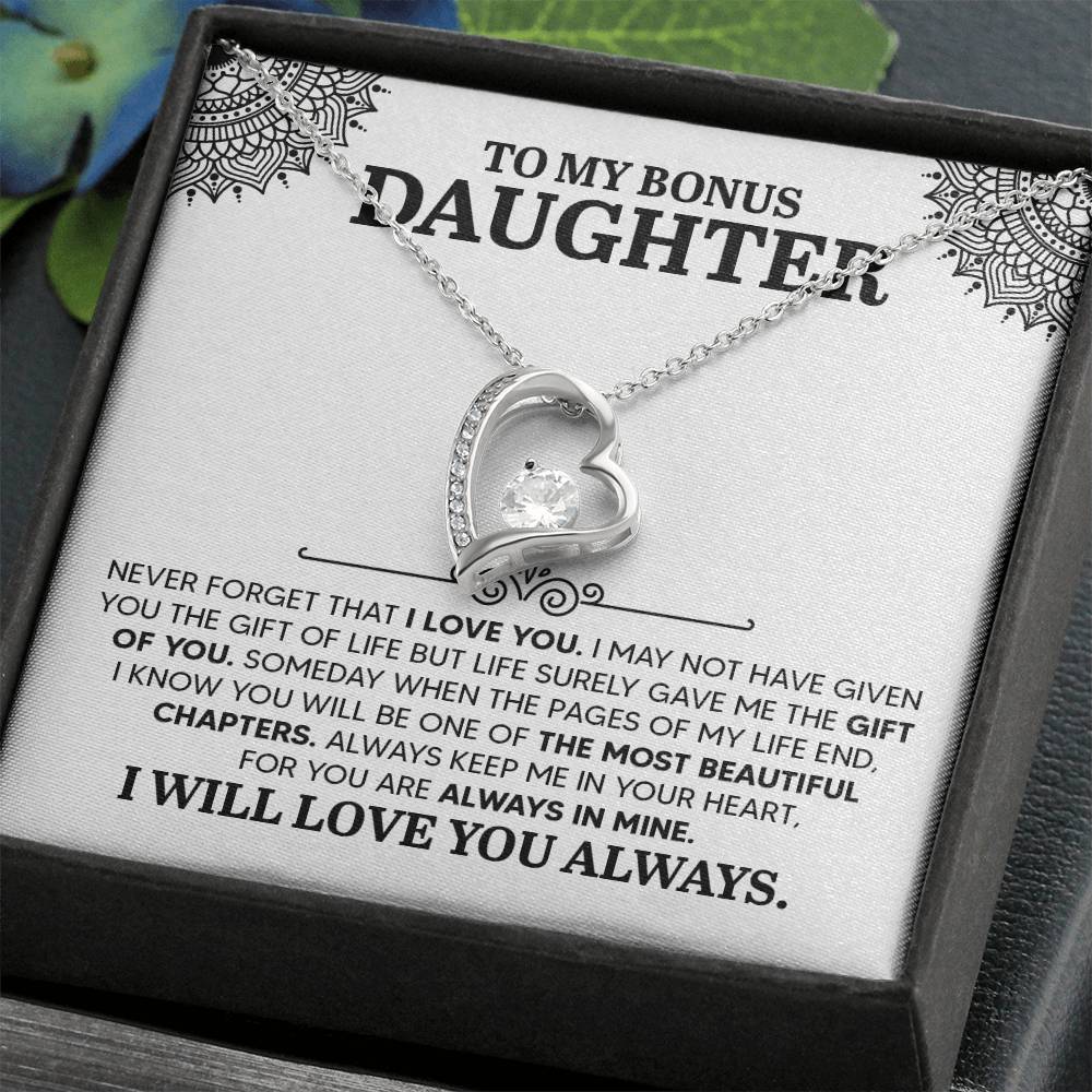 To My Daughter Necklace – Daughter Necklace for Graduation & Birthday Events – Forever Love Necklace