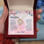 To My Daughter Necklace - Heartwarming Gift from Dad for Daughter’s Birthday & Meaningful Achievements - Forever Love Necklace