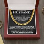 To My Husband – Cuban Link Chain – Anniversary & Birthday Gift from Wife