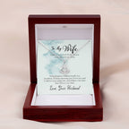 To My Wife Necklace - Husband to Wife Jewelry for Romantic Valentine’s Day, Birthday & Anniversary Gifts - Anchor Pendant Necklace