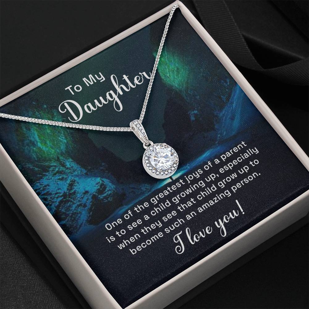 To My Daughter Necklace – Daughter Jewelry: Graduation, Birthday & Christmas – Eternal Hope Necklace