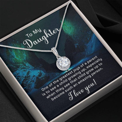 To My Daughter Necklace – Daughter Jewelry: Graduation, Birthday & Christmas – Eternal Hope Necklace