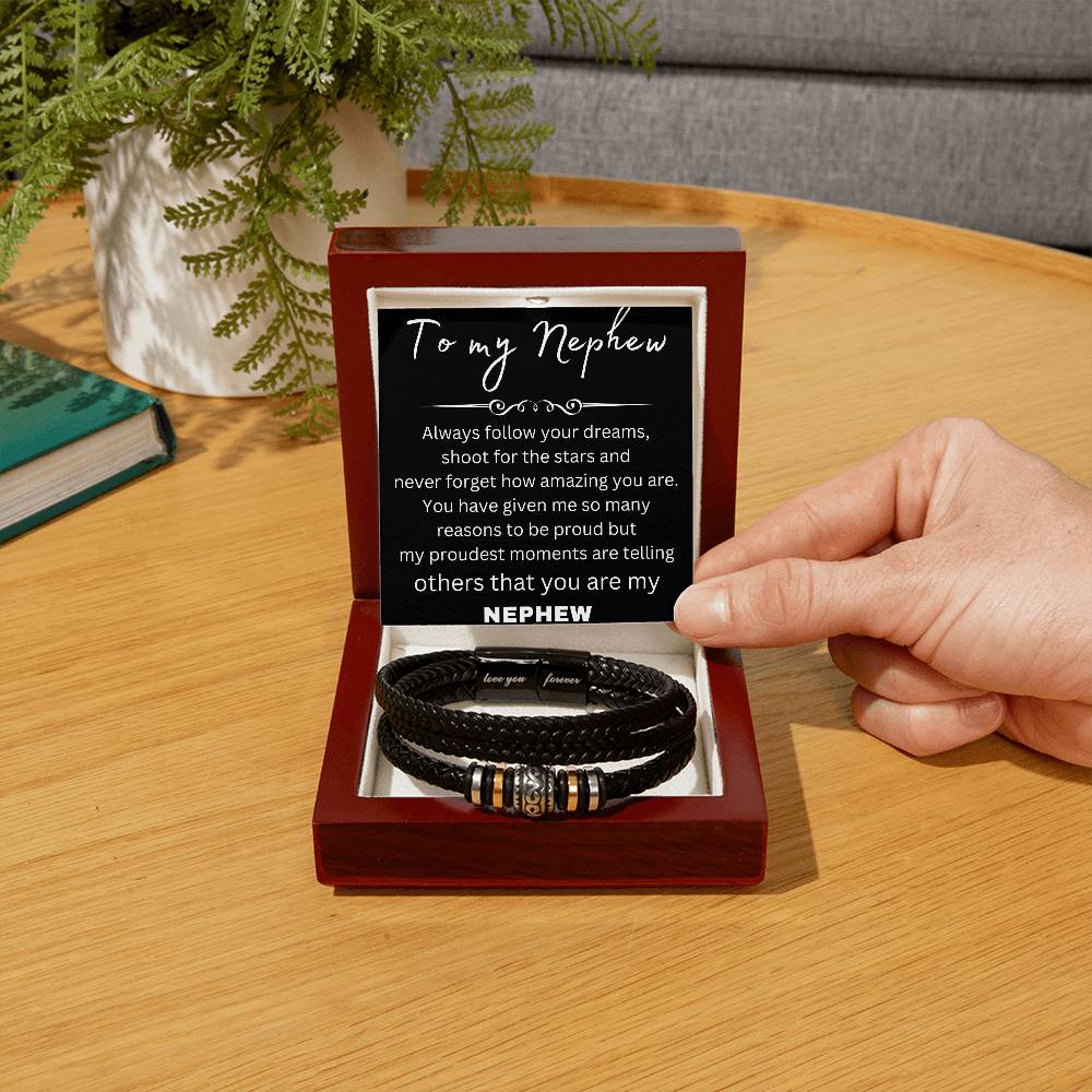 To My Nephew Bracelet – Birthday, Graduation, Christmas Gift for nephew - Love You Forever Bracelet