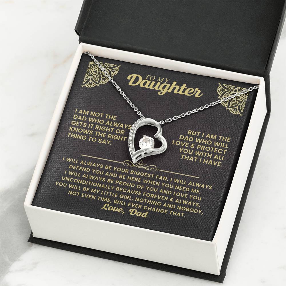 To My Daughter Necklace - I will always be your biggest fan - Gift for Daughter from Dad - Forever Love Necklace
