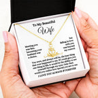 To My Wife Necklace - Romantic Gift from Husband for Birthday, Anniversary, Christmas & Valentine’s Day - Anchor Pendant Necklace