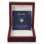 Gift for Grandma - Life's Darkest Moments - Love Knot Necklace