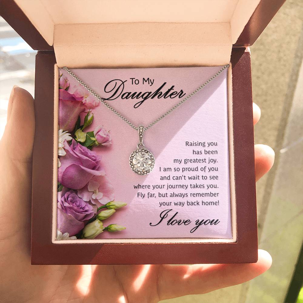 To My Daughter Necklace – Graduation Birthday Valentine’s Gift for Daughter – Eternal Hope Necklace