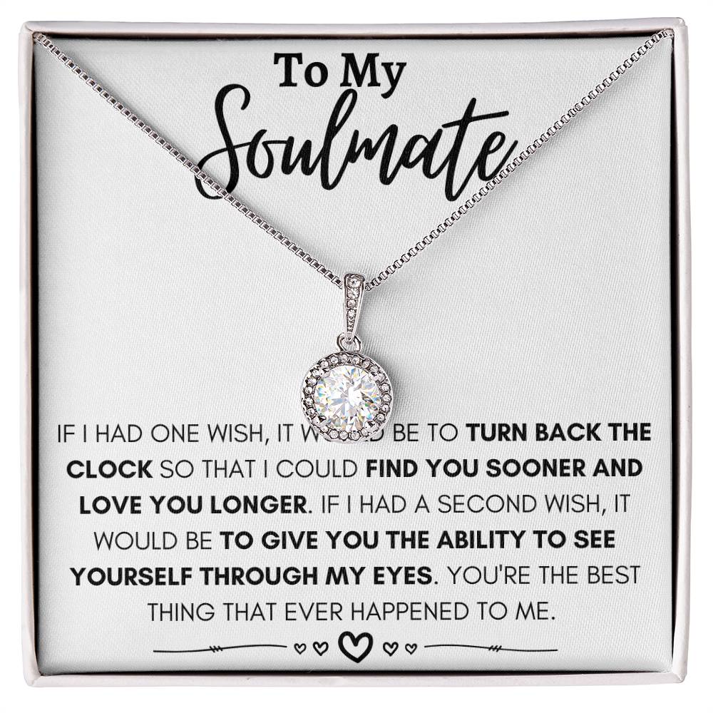 To My Soulmate Necklace - Long Distance Relationship Soulmate Gift for Romantic Occasions - Eternal Hope Necklace