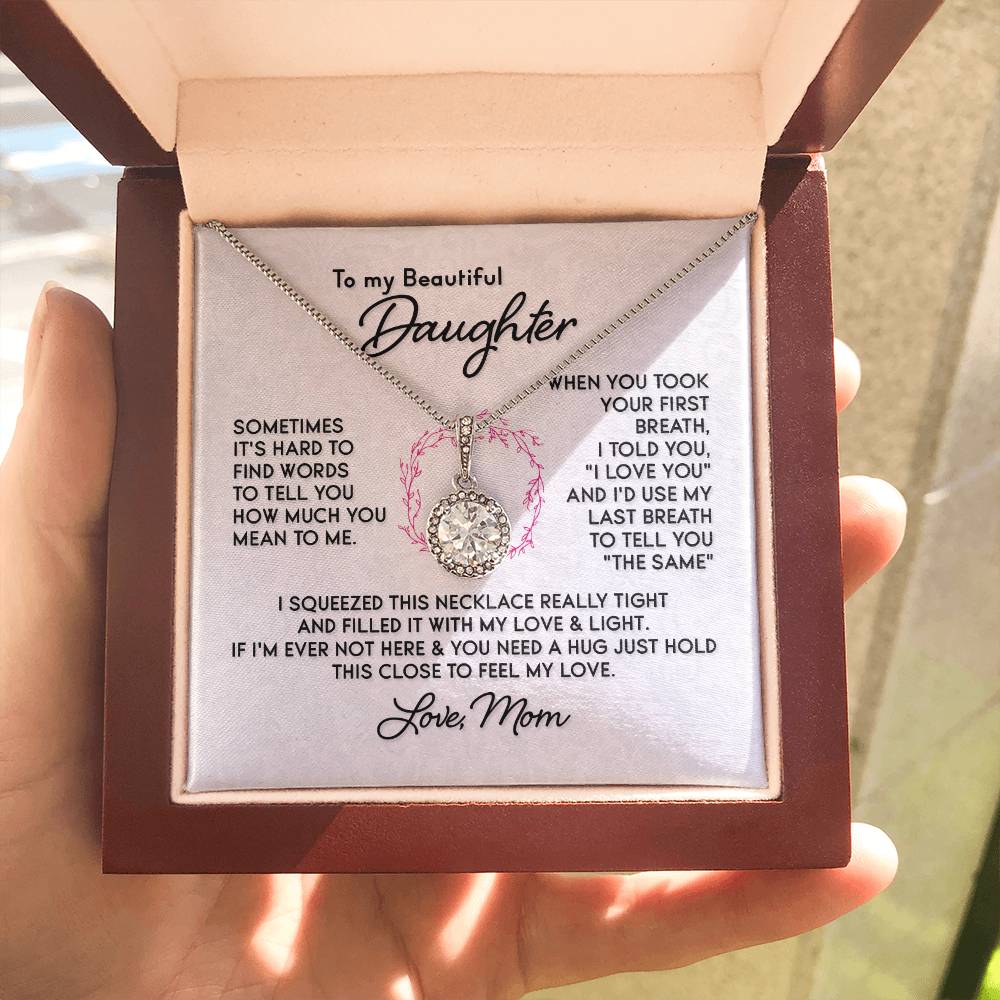 To My Daughter Necklace – Graduation & Christmas Gift from Mom – Eternal Hope Necklace