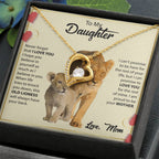 To My Daughter Necklace - Proud Mom to Daughter Jewelry for Birthday, Graduation & Special Celebrations - Forever Love Necklace