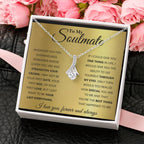 To My Soulmate Necklace - Unique Soulmate Gift for Her for Birthdays & Surprise Moments - Alluring Beauty Necklace