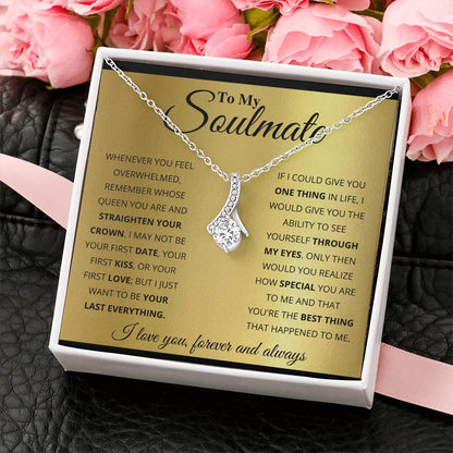 To My Soulmate Necklace - Unique Soulmate Gift for Her for Birthdays & Surprise Moments - Alluring Beauty Necklace