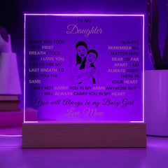 Daughter Acrylic Gift Keepsake, Birthday, Graduation & Christmas Gift, To My Beautiful Daughter
