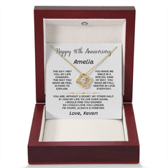 Necklace for 40th Anniversary, Elegant Gift for Her, Celebrate Love, Commitment & Special Moments, Happy 40th Anniversary