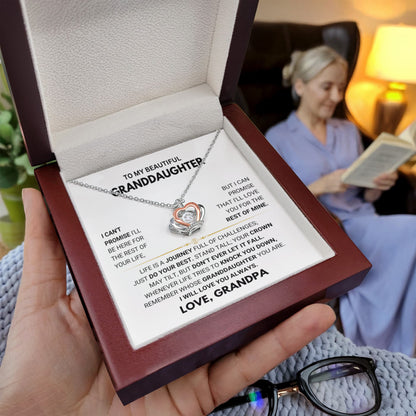 To My Granddaughter Necklace – Granddaughter Christmas Graduation Jewelry Gift – Crown Pendant Necklace