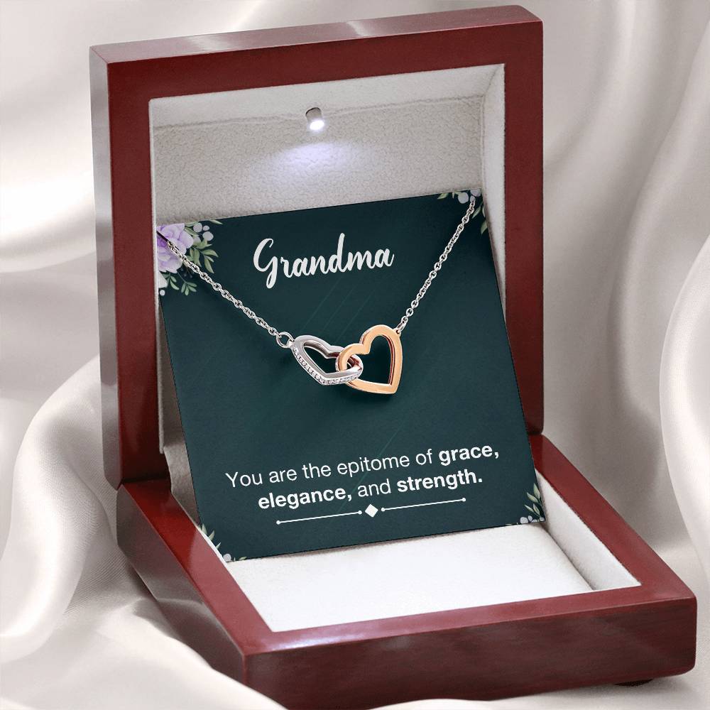 Grandma Necklace from Grandkids - Interlocking Hearts Necklace