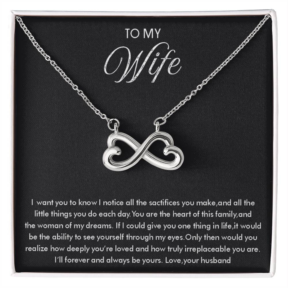 Special Gift for Wife - Romantic Jewelry from Husband for Valentine’s Day or Birthday - Endless Love Necklace