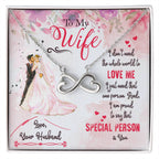 To My Wife Necklace - Sweetest Gift for Wife from Husband for Valentine’s Day, Anniversary & Birthday Joy - Endless Love Necklace