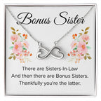 Gift for Bonus Sister - Thankfully You're the Latter - Endless Love Necklace