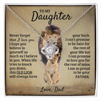 To My Daughter Necklace - Beautiful Daughter Jewelry for Birthday & Proud Dad Moments - Love Knot Necklace