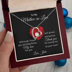 Mother-in-Law Necklace, Meaningful Jewelry Gift, Elegant Keepsake of Love, To My Mother-in-Law