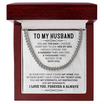 Cuban Link Chain Husband Gift – Birthday & Valentine’s Day from Wife